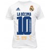 Camiseta Mujer blanca Real Madrid La Dècima Champions league "Adidas "