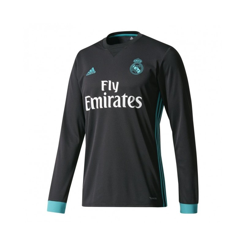 oficial manga larga negra Real 2017/18 | ofcial Real 2017/18 | Camiseta Adidas Real Madrid