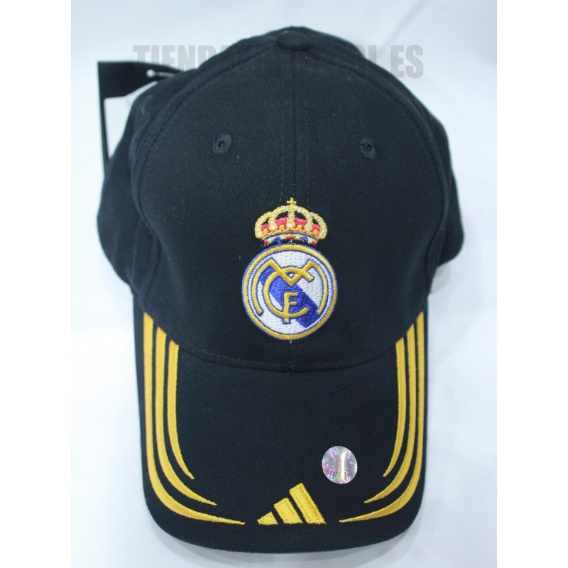 Gorra negra amarillo Real Madrid, Real Madrid gorra rayas amarillas negra