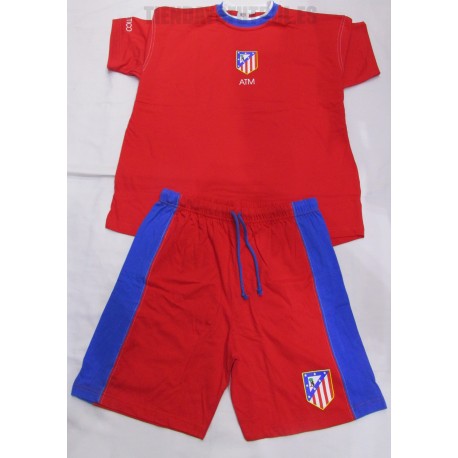 Pijama oficial corto adulto Atlético de Madrid rojo