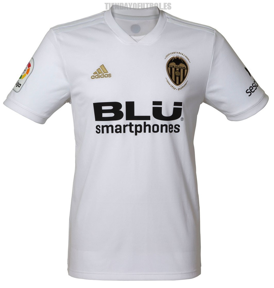 Valencia Camiseta 1º Adidas Camisa centenario del Valencia CF.